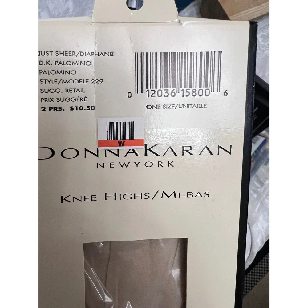 Donna Karan New York Just Sheer Knee Highs Palomino 229 One Size 2 Boxes 4 Pairs